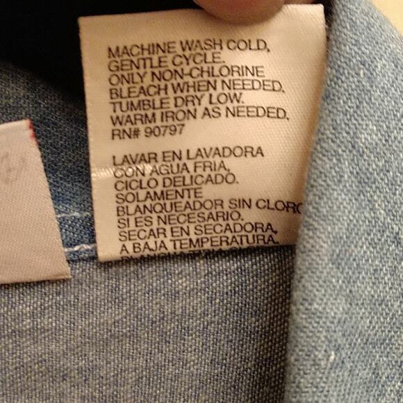 Faded Glory Woman Christmas Denim Shirt size 22 - Picture 4 of 8